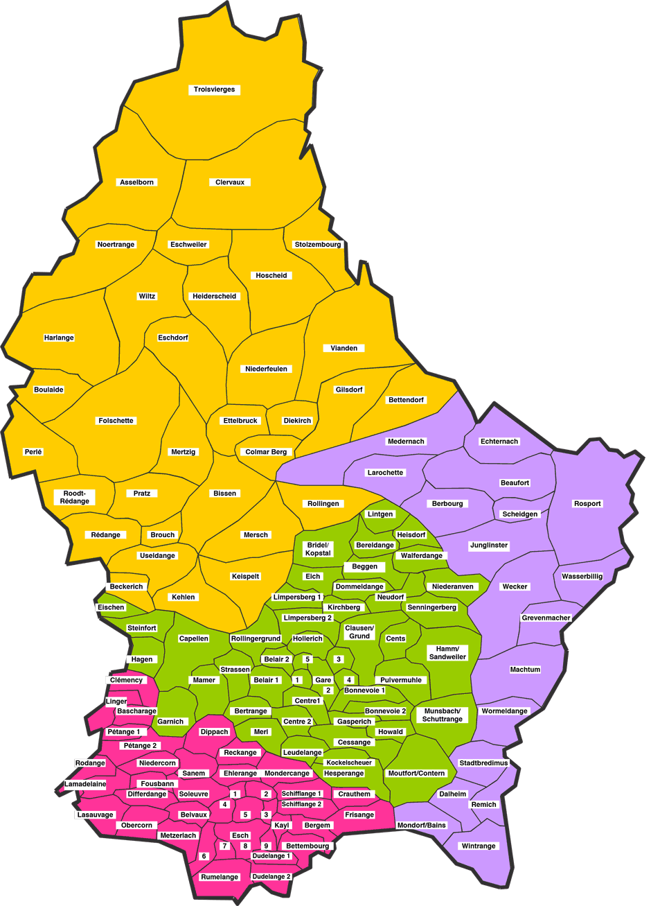 carte du Luxembourg